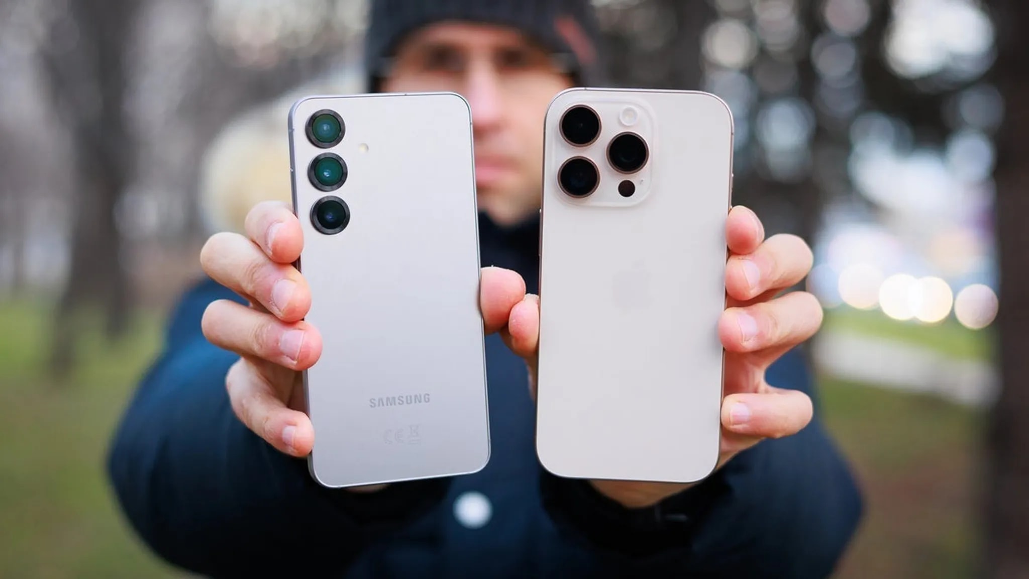 گلکسی S25 در کنار آیفون ۱۶ پرو