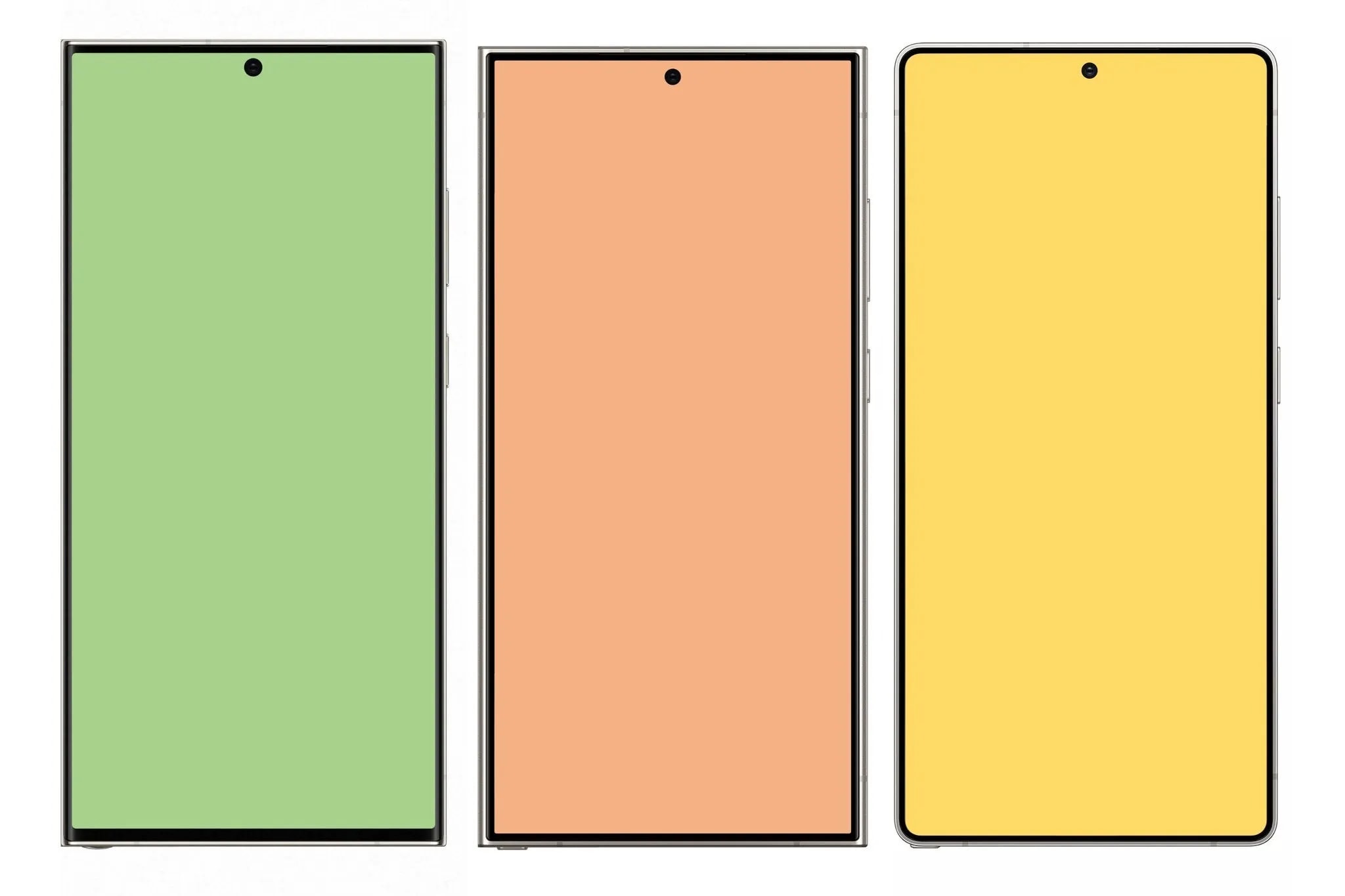 صفحه نمایش های سه پرچندار سامسونگ در کنار هم