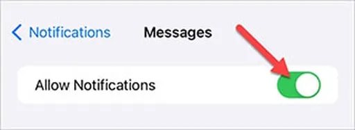 نوتیفیکیشن پیام‌ها