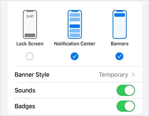 نوتیفیکیشن سنتر آیفون