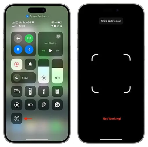 غیر فعال شدن حالت اسکن QR کدها با محدود کردن دسترسی به دوربین در آیفون