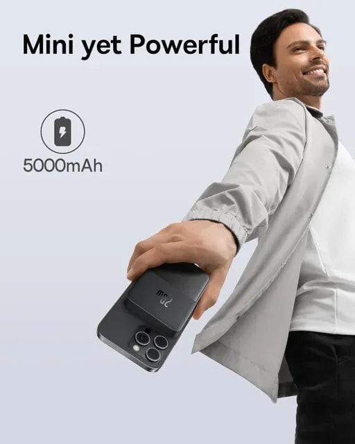 پاوربانک باسئوس مدل MagPro ظرفیت ۵۰۰۰ میلی‌آمپر-1