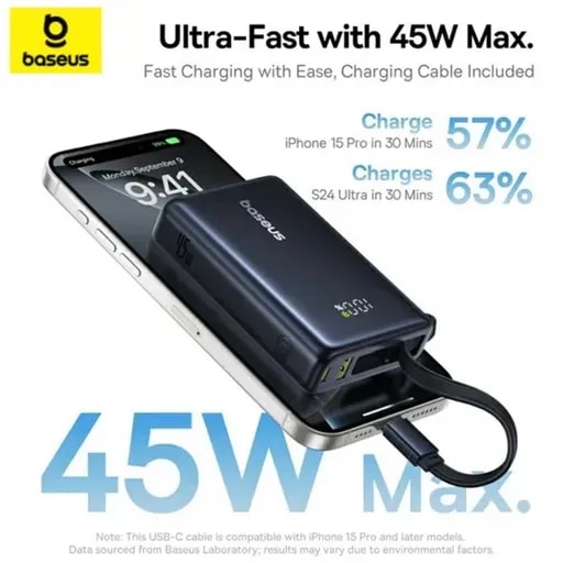 پاوربانک باسئوس مدل PicoGo Digital Display Power Bank ظرفیت 10000 میلی‌آمپر-7