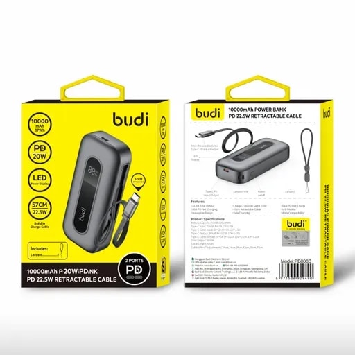پاوربانک بودی مدل PB808B ظرفیت ۱۰۰۰۰ میلی‌آمپر-8