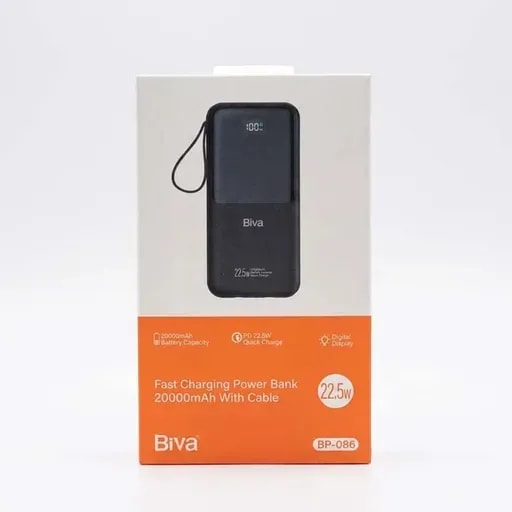 پاوربانک بیوا مدل BP-086 ظرفیت 20000 میلی‌آمپر-1