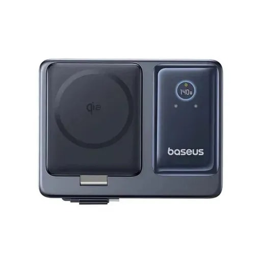 شارژر رومیزی 140 وات باسئوس مدل Nomos 5in1 Qi2-1