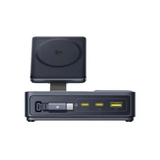 شارژر رومیزی 140 وات باسئوس مدل Nomos 5in1 Qi2-2