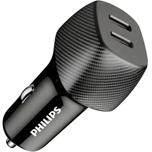 شارژر فندکی 60 وات فیلیپس مدل DLP5522CC-1