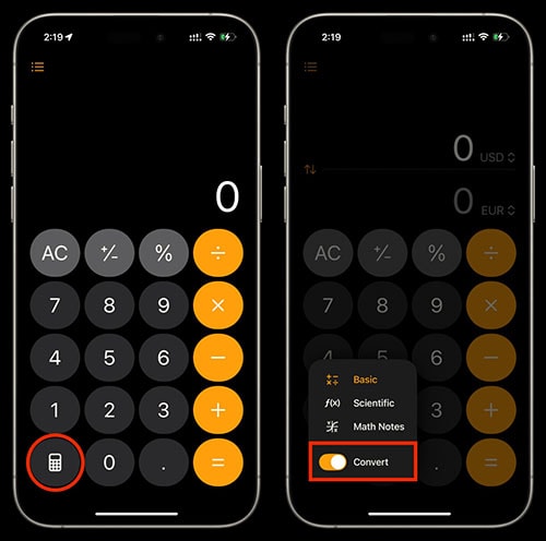 تبدیل ماشین حساب به ابزار تبدیل واحد