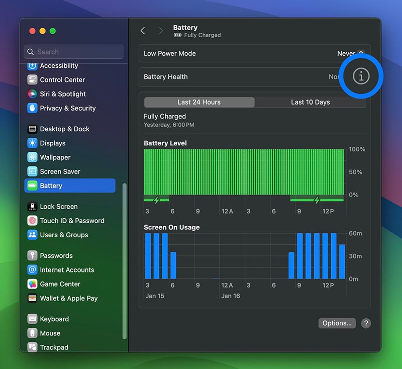 چگونه سلامت باتری مک بوک را چک کنیم؟