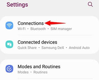 تنظیمات اندروید