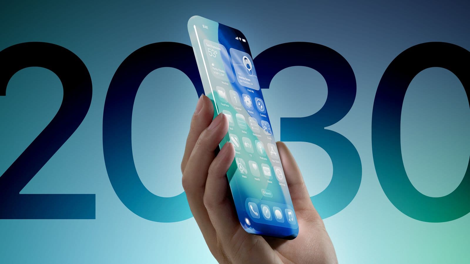 آیفون تمام صفحه سال ۲۰۳۰