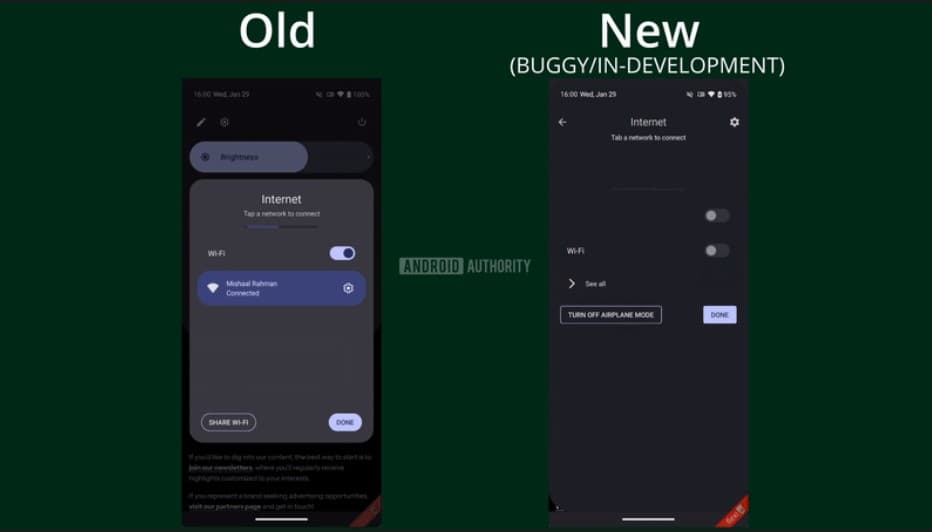 قدیم و جدید تنظیمات سریع اندروید