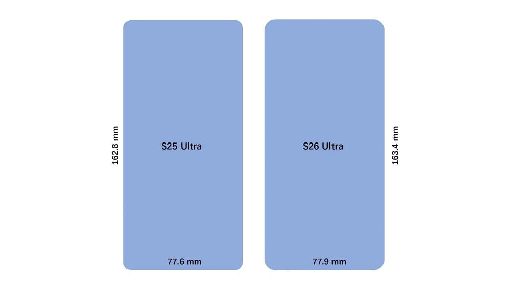 ابعاد گلکسی اس ۲۶ اولترا