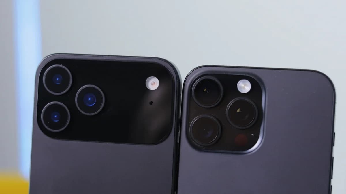 آیفون ۱۷ پرو در کنار آیفون ۱۶ پرو