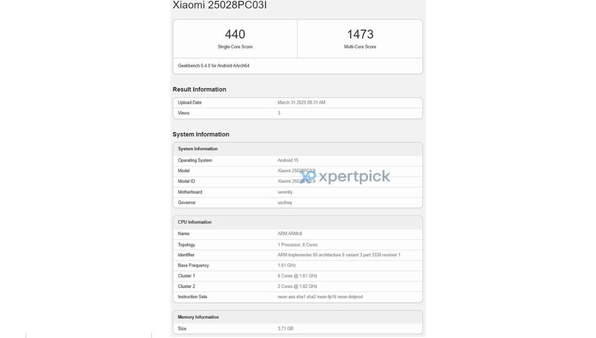 بنچمارک گیکبنچ پوکو C71