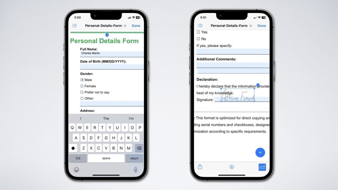 چگونه فرمهای پیدیاف را در آیفون و آیپد امضا یا پر کنیم؟