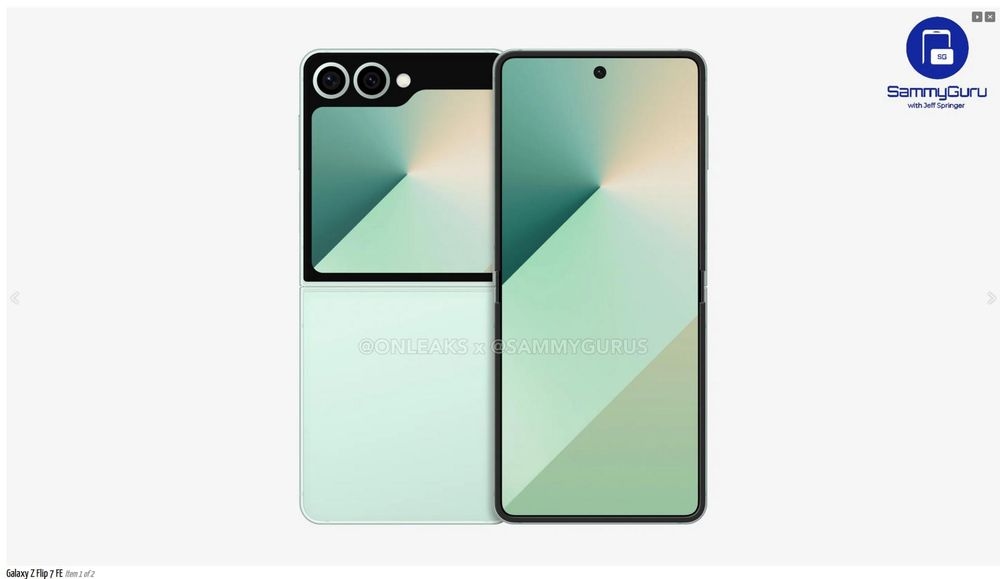 طراحی آشنای Z Flip 7 FE با دو دوربین تایید شد