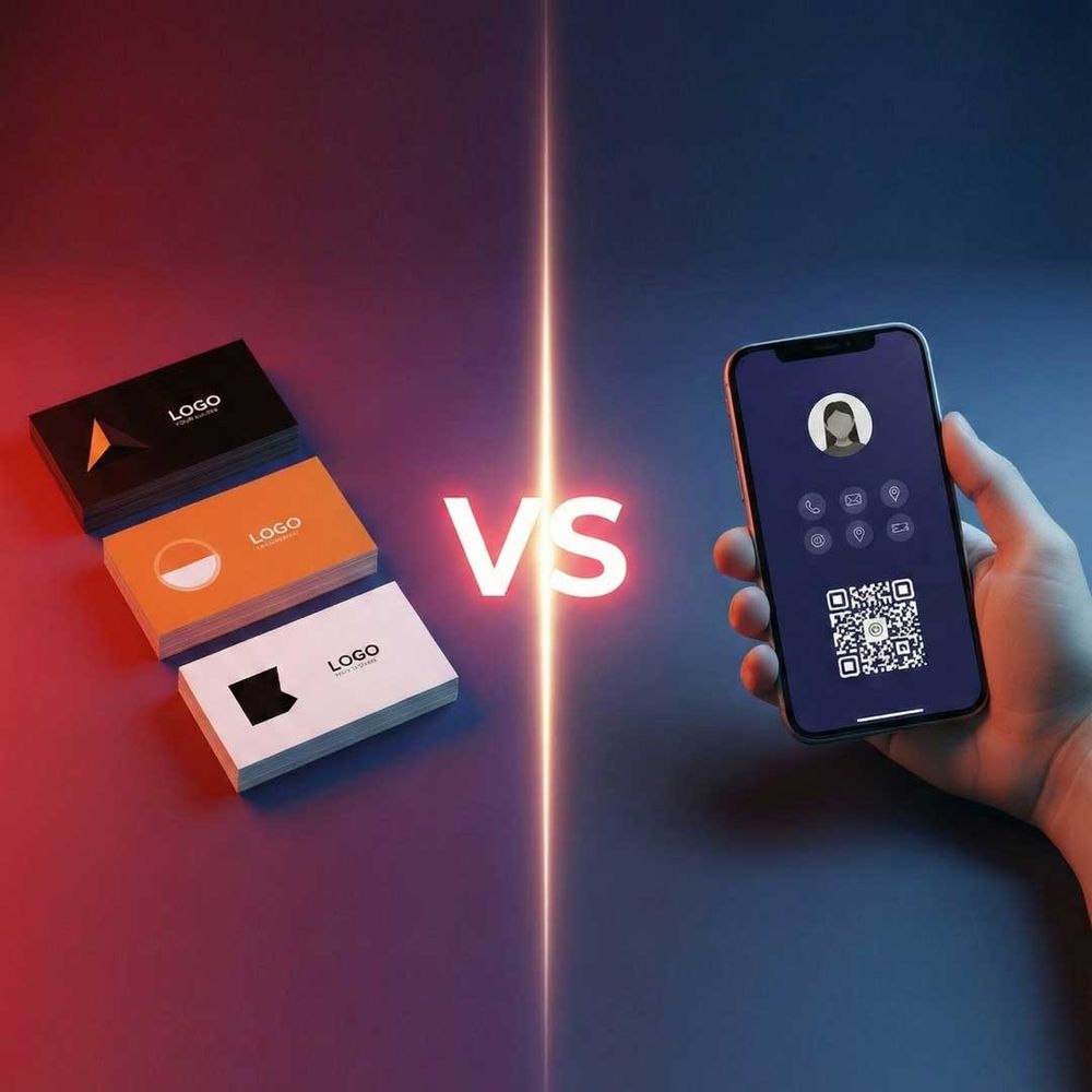 مقایسه کارت ویزیت دیجیتال با کارت ویزیت چاپی