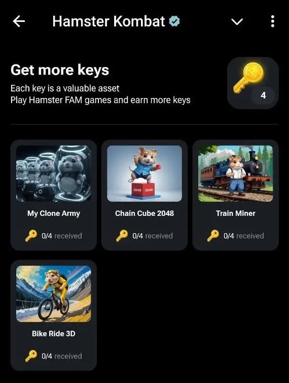 ۳ بازی برای کسب کلید بیشتر همستر کامبت