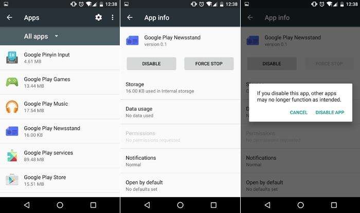 غیرفعال کردن اپلیکیشنهای پیش فرض اندروید
