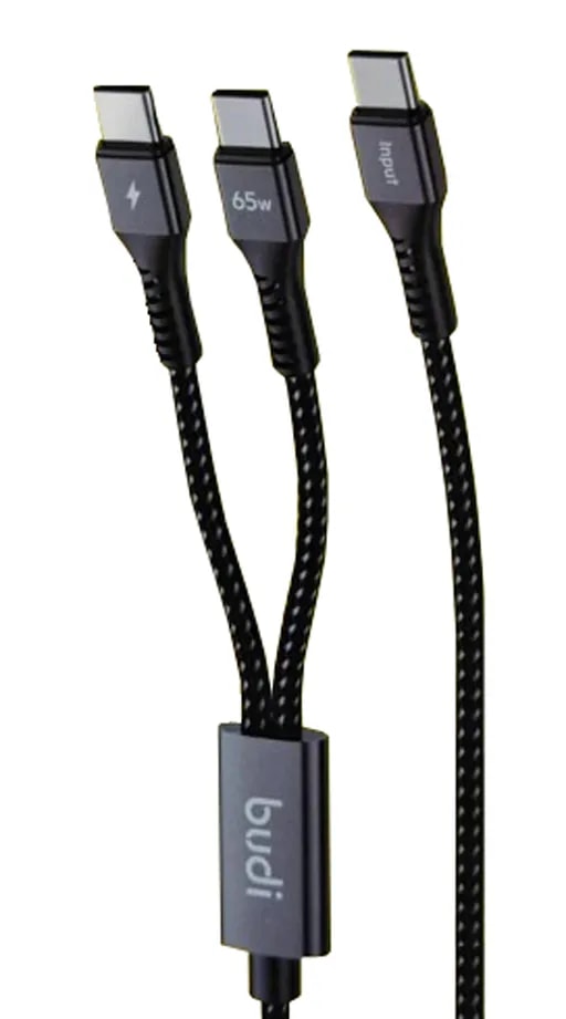 کابل شارژ کنفی یک به دو USB-C به USB-C بودی مدل DC210C2C12B-0