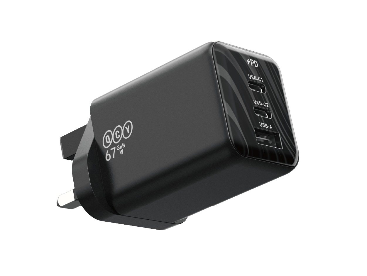 شارژر دیواری ۶۷ وات کیو سی وای مدل GN304-0