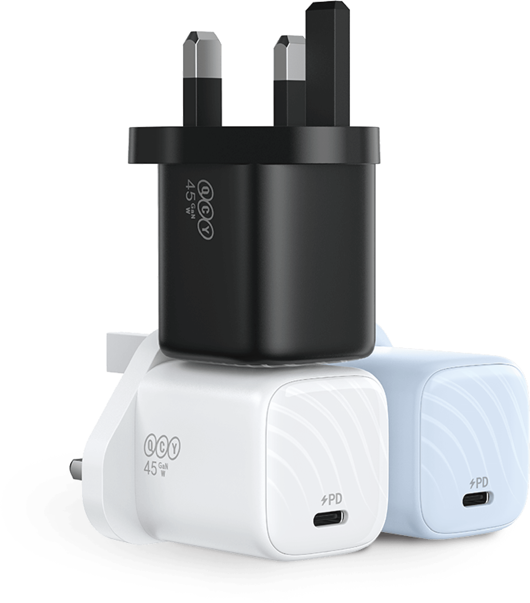 شارژر دیواری ۴۵ وات کیو سی وای مدل GN104-0