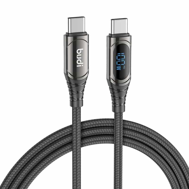 کابل شارژ کنفی USB-C به USB-C بودی مدل Budi DC229TT15B