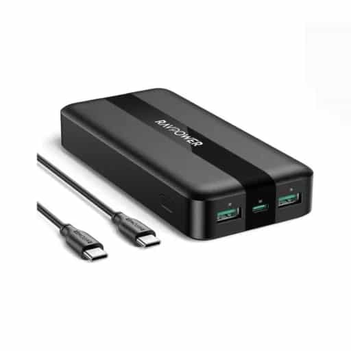 پاوربانک 20 وات راوپاور مدل RP-PB1235 PD Pioneer ظرفیت 20000 میلیآمپر