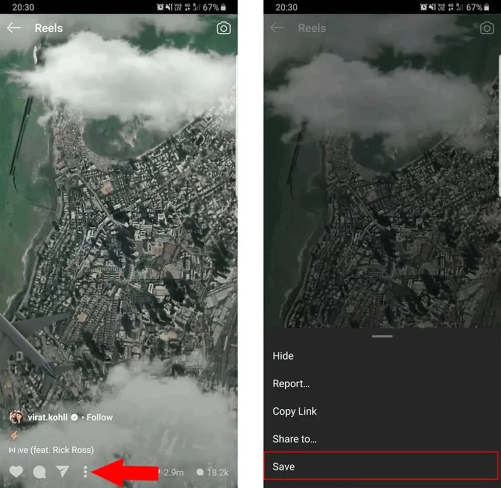 دانلود ریلز اینستاگرام با استفاده از ذخیرهسازی داخلی