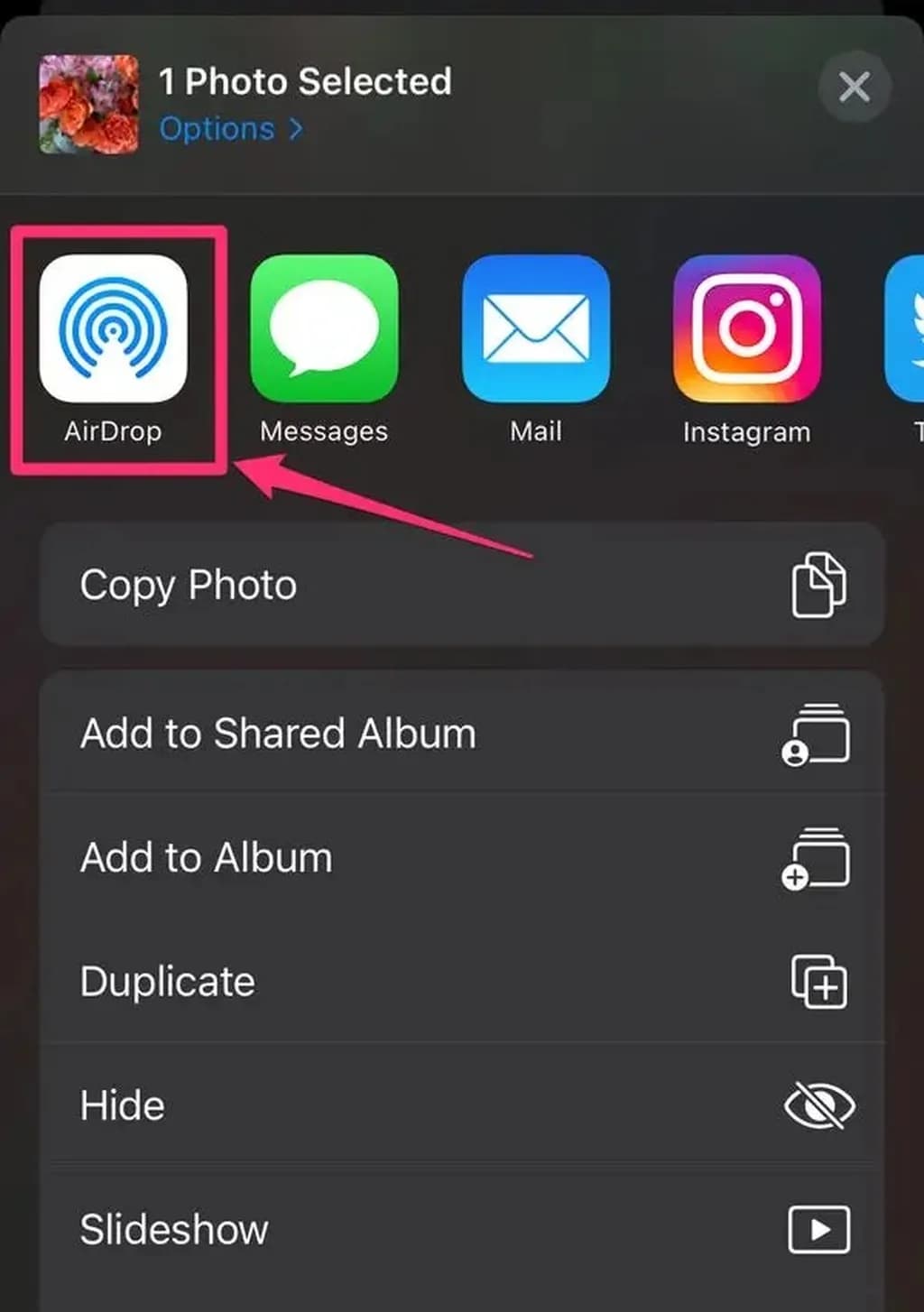 ارسال فایل با ایردراپ از طریق آیفون یا آیپد