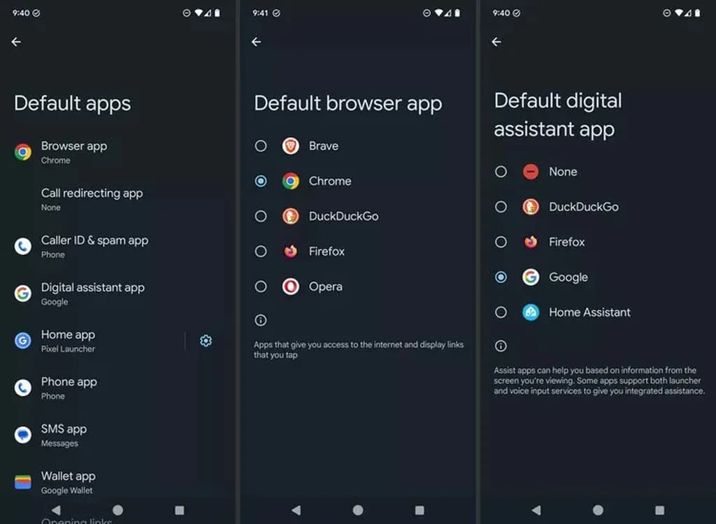 4. تنظیم برنامههای پیشفرض