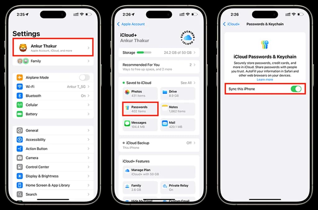 راهنمای کار با اپلیکیشن Passwords اپل روی آیفون
