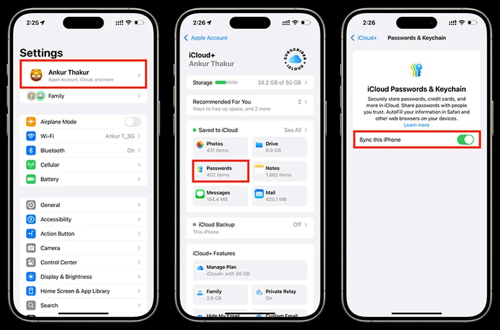 راهنمای کار با اپلیکیشن Passwords اپل روی آیفون