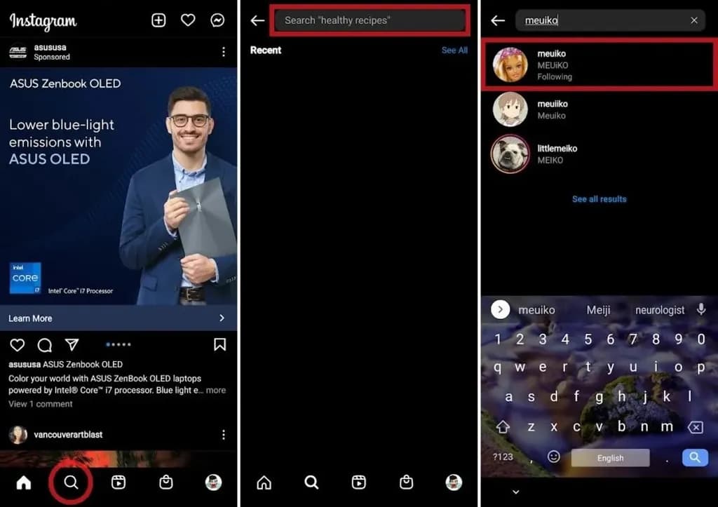 بررسی لیست دنبالشدگان (Following) یک کاربر