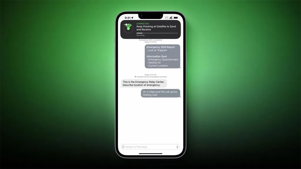 Emergency SOS via Satellite