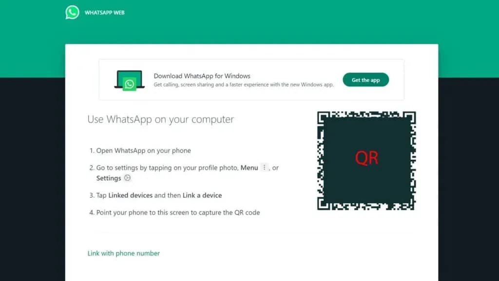 راهاندازی واتساپ وب (whatsapp web)