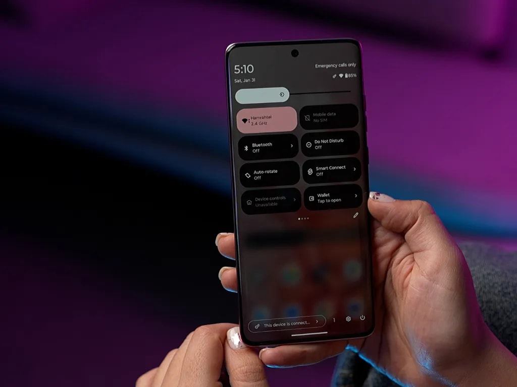 کنترل سنتر گوشی Moto Edge 60 Fusion
