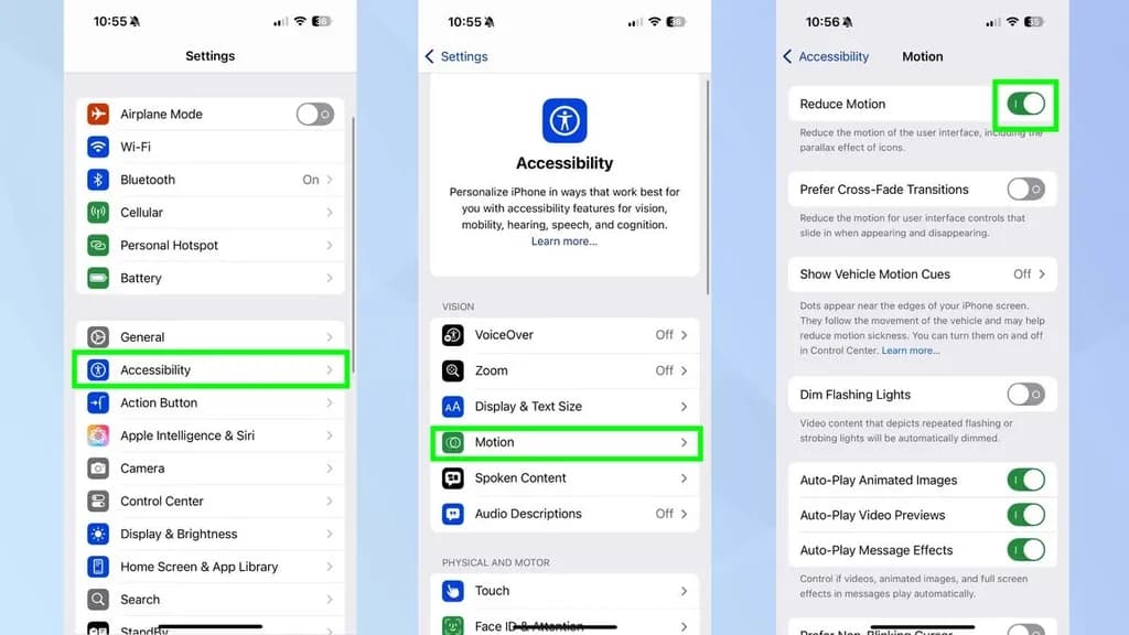 افکتهای بصری آیفون