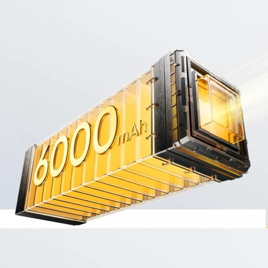 باتری ۶۰۰۰ میلیآمپرساعتی ریلمی C75