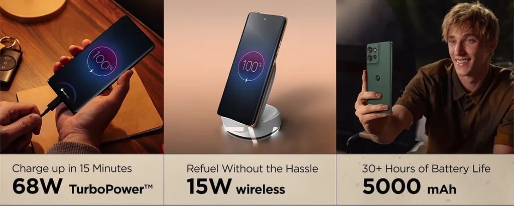 باتری و سرعت شارژ موتورولا اج ۵۰