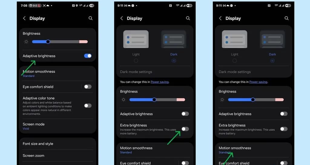 بهینهسازی نمایشگر سری گلکسی S25