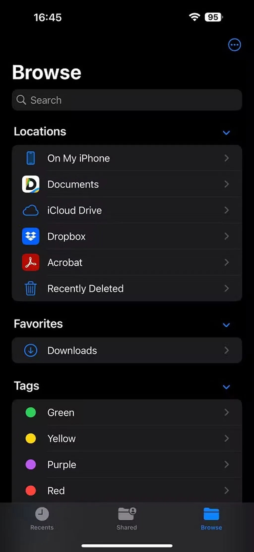 برنامه files ایفون