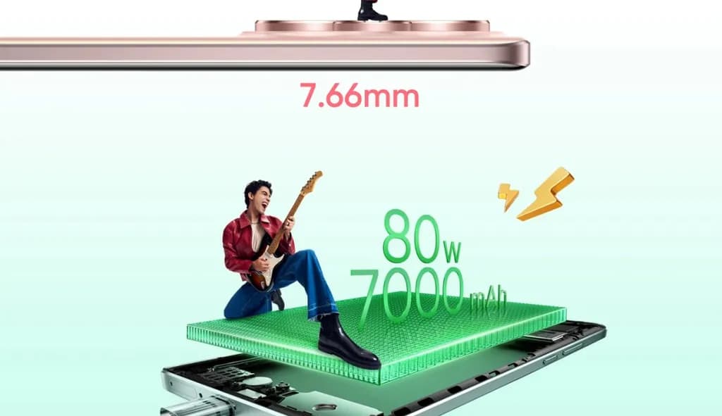 ضخامت و باتری ریلمی ۱۵