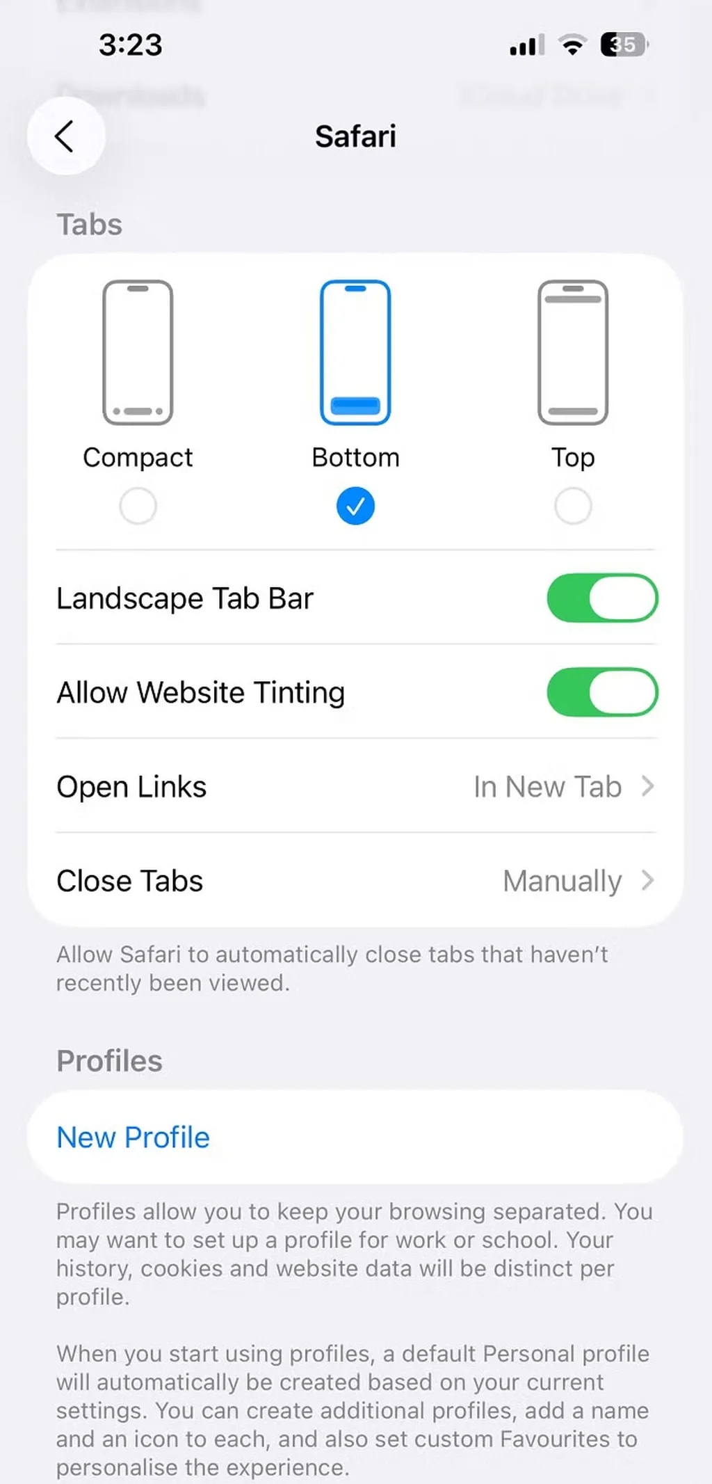 حالت جدید سافاری