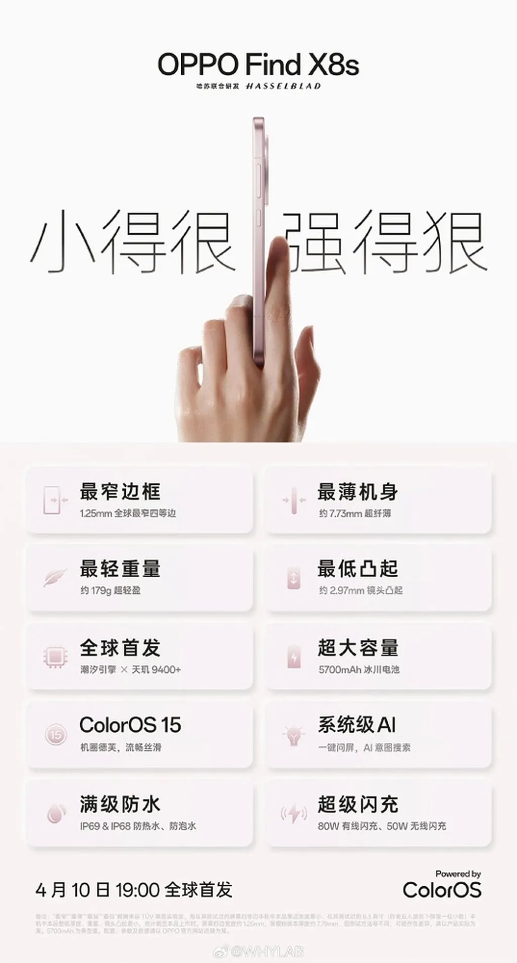 لیست مشخصات فنی اوپو فایند X8s