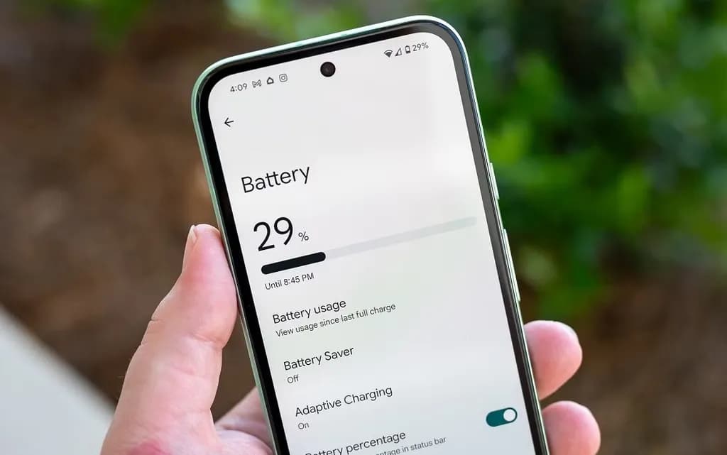 منوی سلامت باتری