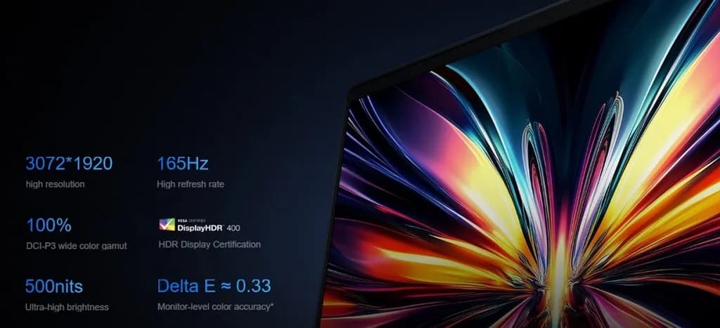 نمایشگر ردمی بوک پرو ۱۶