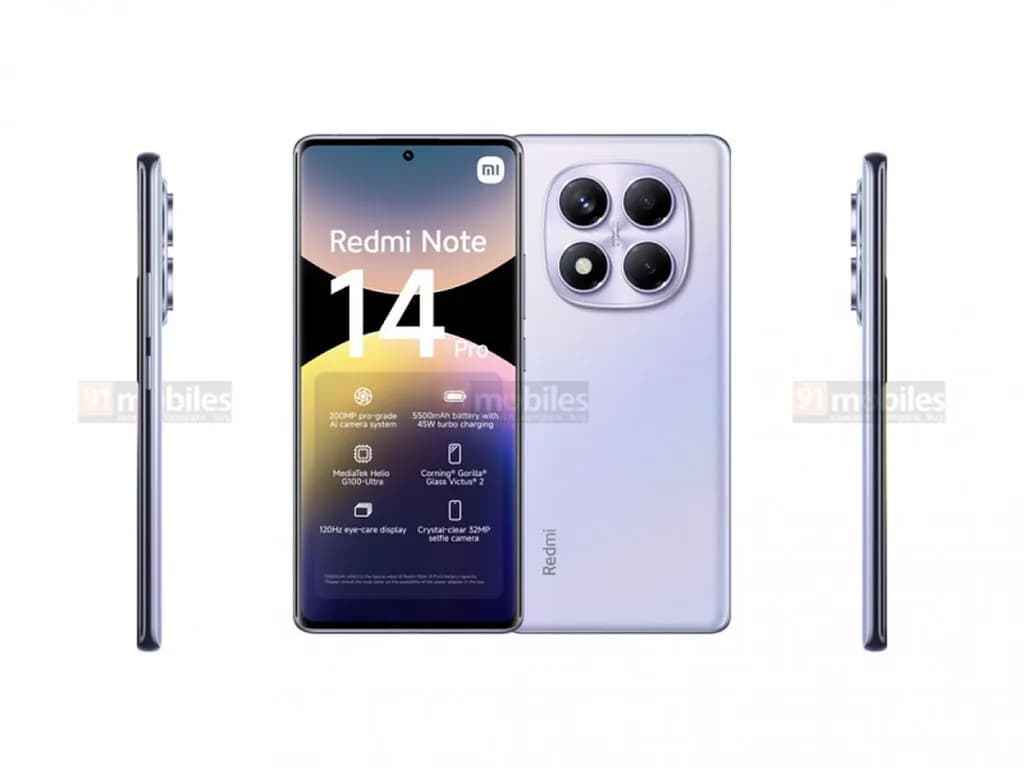 نسخه بنفش رنگ ردمی نوت ۱۴ پرو 4G